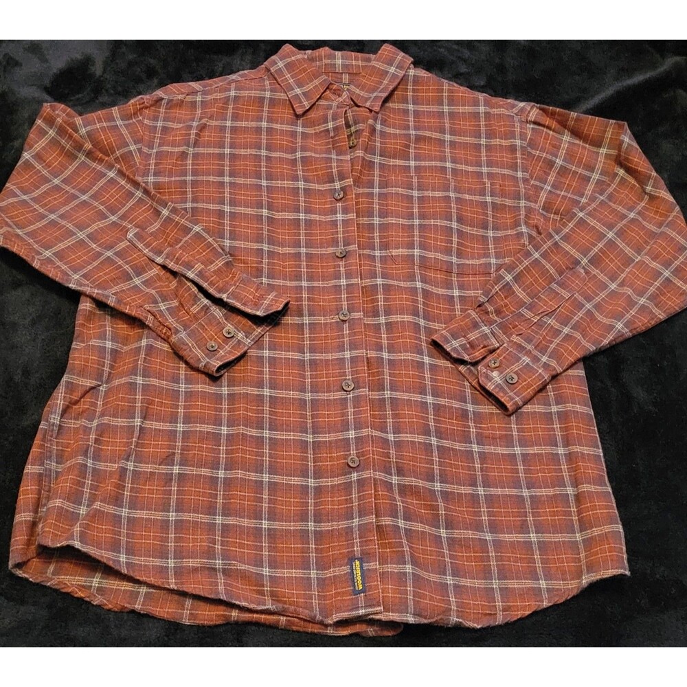 Woman's Woolrich Fall Winter Plaid Flannel Size Medium Button Down Shirt